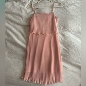 Forever 21 Pink Pleated Mini Dress